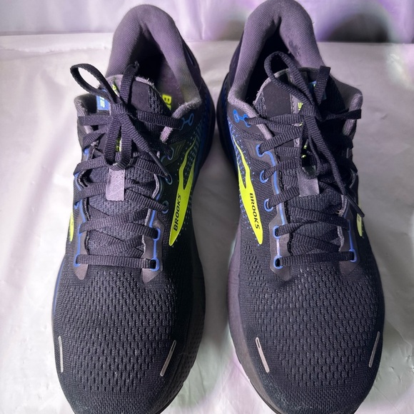 Brooks Adrenaline GTS Black with Yellow and Blue Accents